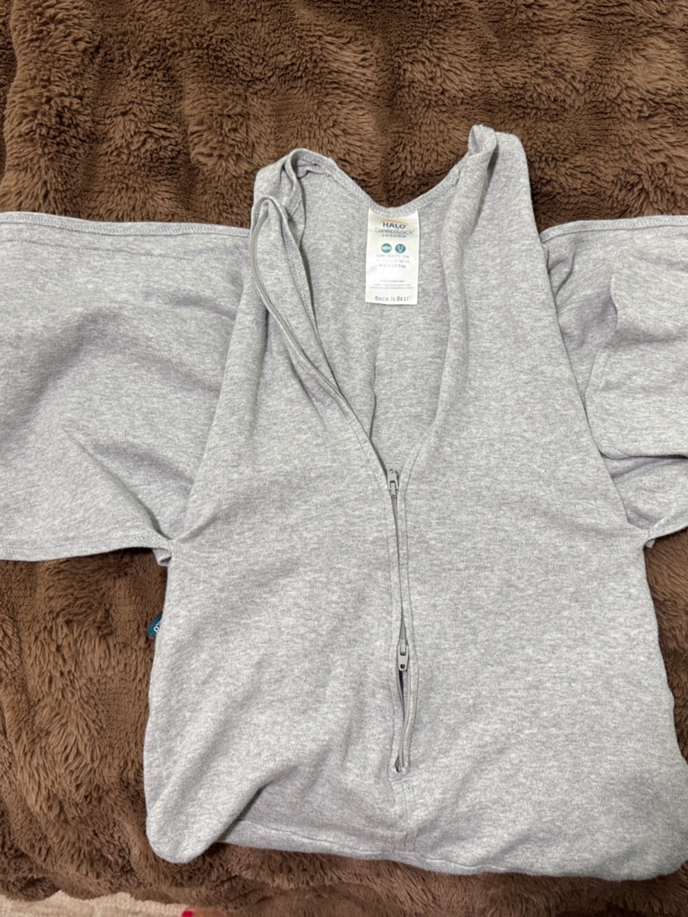 Halo Gray sleep sack swaddle
